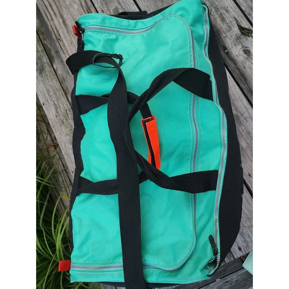 VTG 80s/90s Era SALOMON CLUB Skiing/Large Ski DUFFEL BAG Black/Teal/Orange
